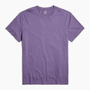 J Crew Large Flint Purple Slim Washed Jersey Pocket Tee